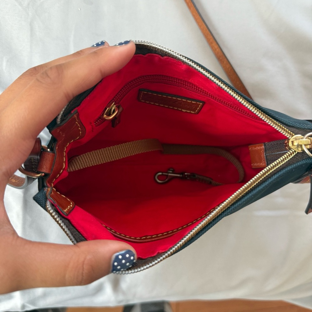 Dooney & Bourke Navy Nylon Crossbody Bag with Leather Trim - Picture 6 of 6